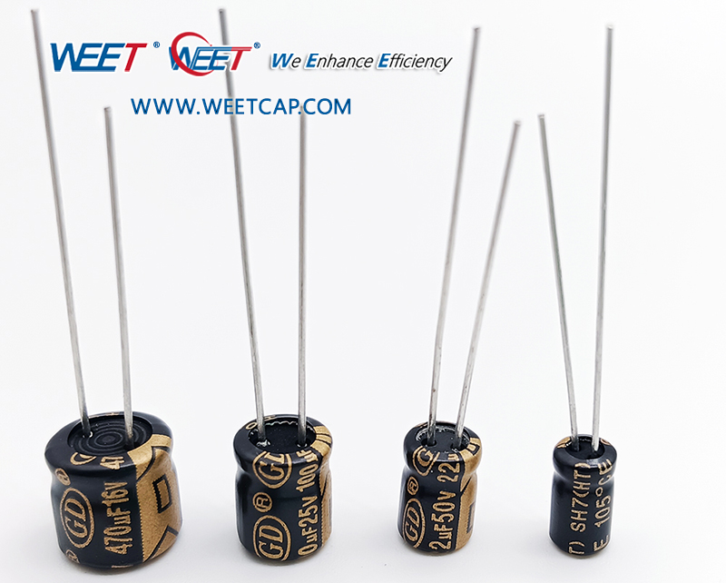 WEET-WGD-SH7-1000H-at-105C-Radial-Aluminum-Electrolytic-Capacitors-7mm-Height-Miniature-Size-Manufacturer WEET-WGD-SH7-1000H-at-105C-Radial-Aluminum-Electrolytic-Capacitors-7mm-Height-Miniature-Size-Manufacturer