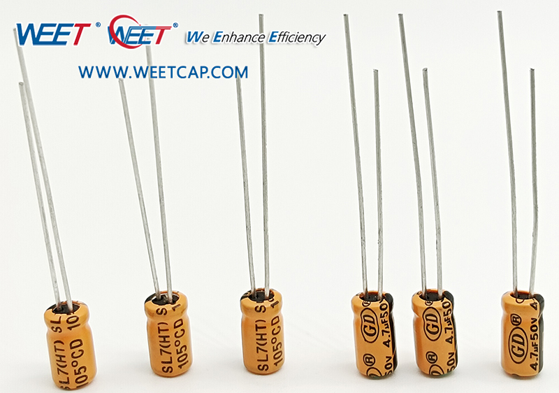 WEET-WGD-SL7-1000H-at-105C-Radial-Aluminum-Electrolytic-Capacitors-7mm-Height-Low-Leakage-Current-Manufacturer WEET-WGD-SL7-1000H-at-105C-Radial-Aluminum-Electrolytic-Capacitors-7mm-Height-Low-Leakage-Current-Manufacturer