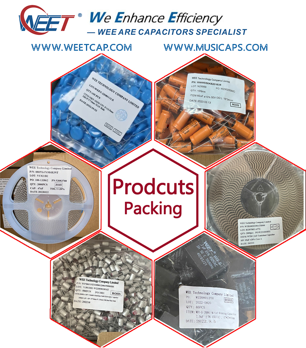 WEET Products Different products Bulk Tape and Reel Ammo in Box Packing for  Capacitors and Resistors