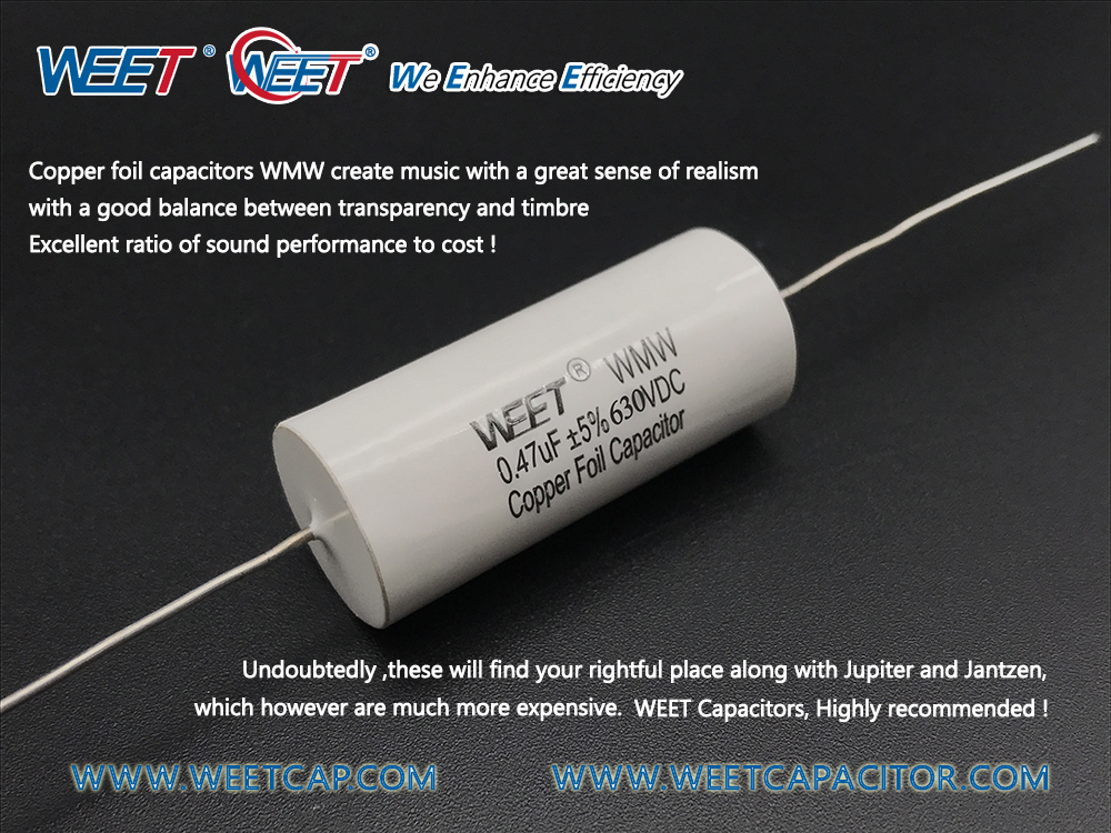 WEET-630VDC-0.47uF-Copper-Foil-and-Film-Capacitors-Cross-Reference-to-Mundorf-Duelund-Jantzen-Crossover-In-Speaker