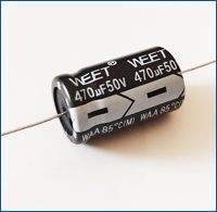 WEET WAA Axia 85C 2000H Polarized Aluminum Electrolytic Capacitors Standard Low Voltage
