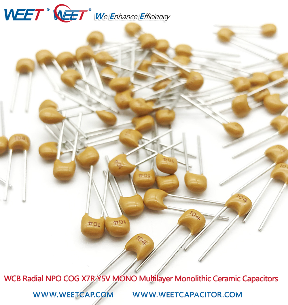 WEET-WCB-Radial-MONO-Multilayer-Monolithic-Ceramic-Capacitors-25V-50V-100V-Pitch-2.54mm-5.08mm-7.5mm