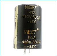 WEET WEA CD293 2000H at 85C Snap in Aluminum Electrolytic Capacitors For Speaker Network