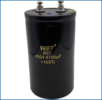 WEET WEF CD136 2000H at 105C High Ripple Current Screw Aluminum Electrolytic Capacitors