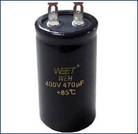 WEET WEH 2000H at 85C Lug Aluminum Electrolytic Capacitors Miniaturized Size