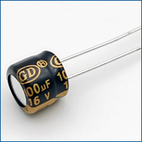 WEET WGD SH5 1000H at 105°C Radial Aluminum Electrolytic Capacitors 5mm Height Miniature Size