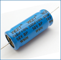 WEET WMN BP Axial Bi polar 120HZ Aluminum Electrolytic Capacitors For Audio and Speaker System