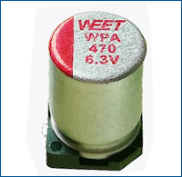 WEET WPA SMD Polymer Aluminum Solid Electrolytic Capacitors Low ESR