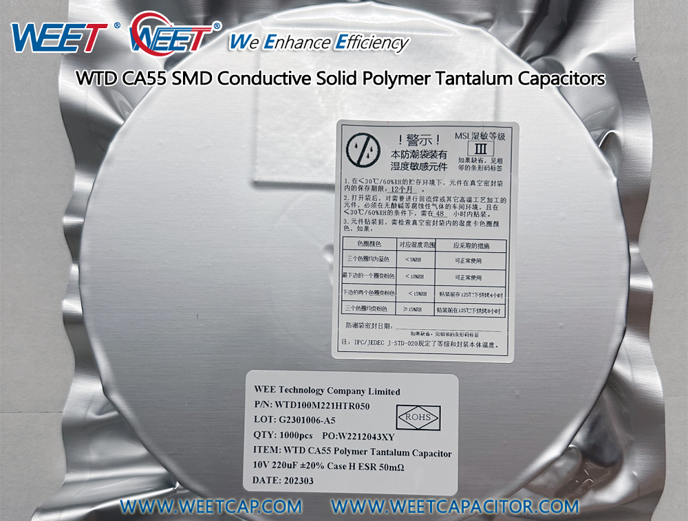WEET-WTD-10V-220uF-Solid-Polymer-Chip-Tantalum-Capacitors-Cross-Panasonic-POSCAP
